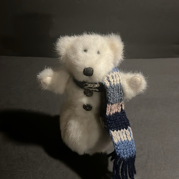 Boyds Bears Snowman Bear Jointed Teddy 7" Winter Christmas Snowberry - Picture 2 of 6